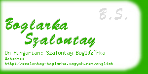 boglarka szalontay business card